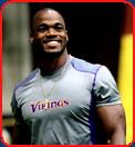 black football pro adrian peterson