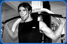 model alex tweedie lat pulldown exercise gym