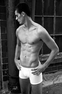 shirtless male model