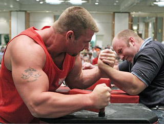 Strongman arm wrestling