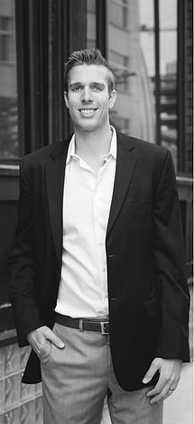 tall handsome realtor b&w