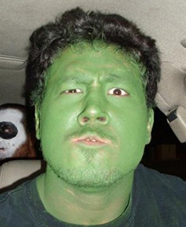 green face incredible hulk
