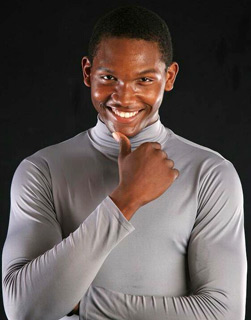 black male model grey shirt